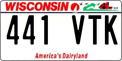 WI license plate 441VTK