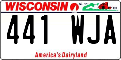 WI license plate 441WJA