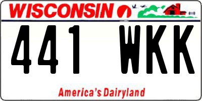 WI license plate 441WKK