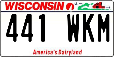 WI license plate 441WKM