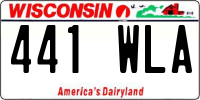WI license plate 441WLA