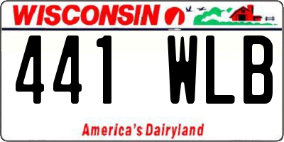 WI license plate 441WLB