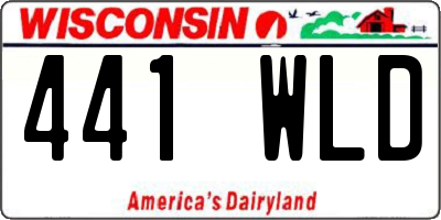 WI license plate 441WLD