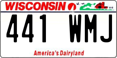 WI license plate 441WMJ