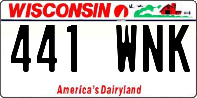 WI license plate 441WNK