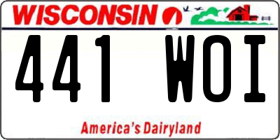 WI license plate 441WOI