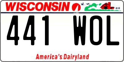 WI license plate 441WOL