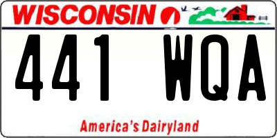 WI license plate 441WQA
