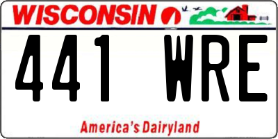 WI license plate 441WRE
