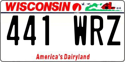 WI license plate 441WRZ