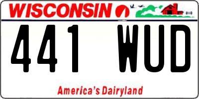 WI license plate 441WUD