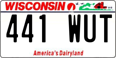 WI license plate 441WUT