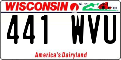 WI license plate 441WVU