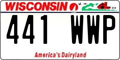 WI license plate 441WWP