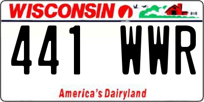 WI license plate 441WWR