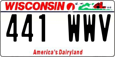 WI license plate 441WWV