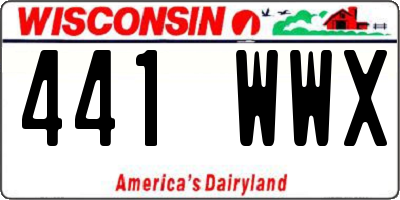 WI license plate 441WWX