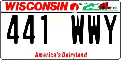 WI license plate 441WWY