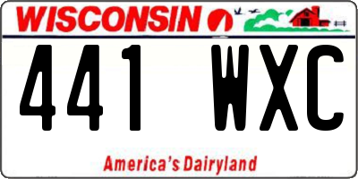 WI license plate 441WXC