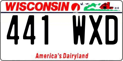 WI license plate 441WXD