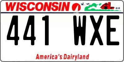 WI license plate 441WXE