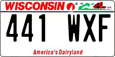 WI license plate 441WXF