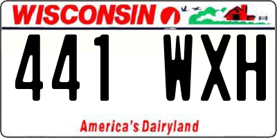 WI license plate 441WXH