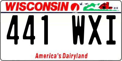 WI license plate 441WXI