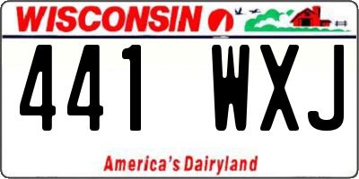 WI license plate 441WXJ