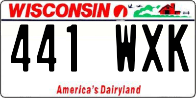 WI license plate 441WXK