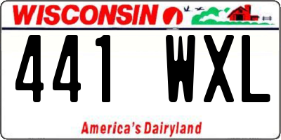 WI license plate 441WXL