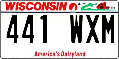 WI license plate 441WXM