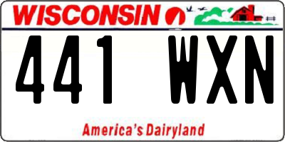 WI license plate 441WXN