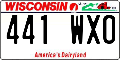WI license plate 441WXO