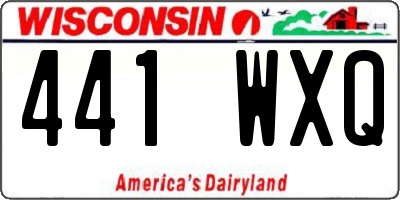 WI license plate 441WXQ