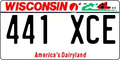 WI license plate 441XCE