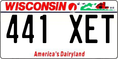 WI license plate 441XET