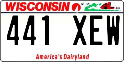 WI license plate 441XEW