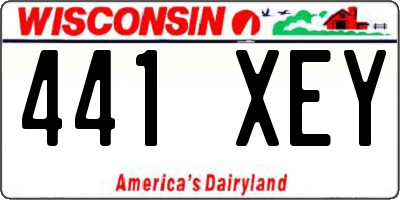 WI license plate 441XEY