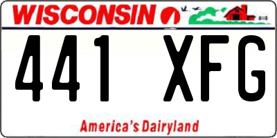 WI license plate 441XFG