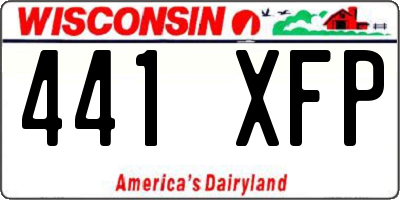 WI license plate 441XFP