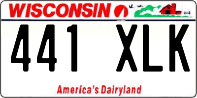 WI license plate 441XLK