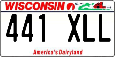 WI license plate 441XLL