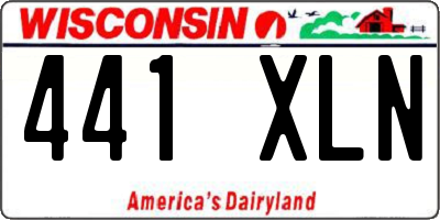 WI license plate 441XLN