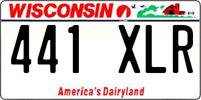 WI license plate 441XLR