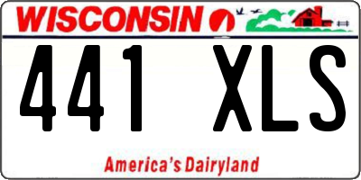 WI license plate 441XLS