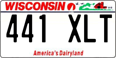 WI license plate 441XLT