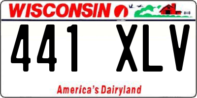 WI license plate 441XLV