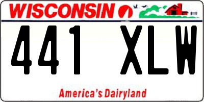 WI license plate 441XLW