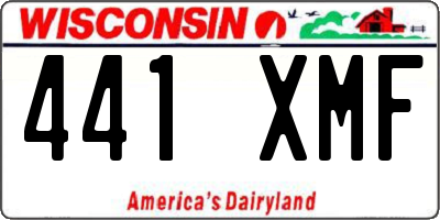 WI license plate 441XMF